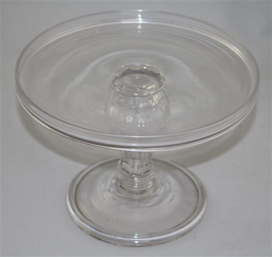 A glass tazza, mid 18th century, diameter 23cm